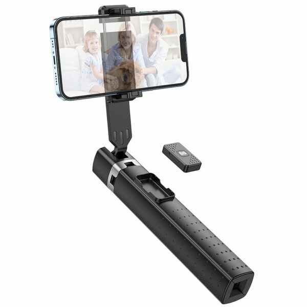 HOCO selfie stick with bluetooth remote control fourpod K18 black
