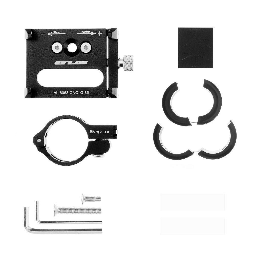 ee9d0afd01e7ba7a282bf7f70755be8e GUB bike holder for mobile phone G85 Aluminium black