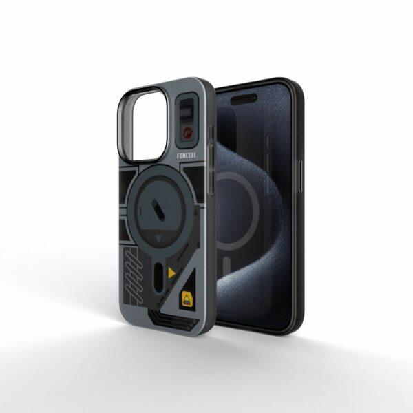 FORCELL F-PROTECT Levels with Dual Layer 4D technology, Military Drop-Test compatible with MagSafe for IPHONE 16 cyber grey