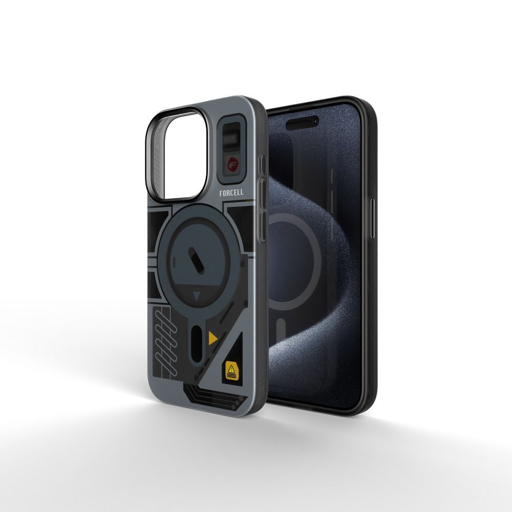 FORCELL F-PROTECT Levels with Dual Layer 4D technology, Military Drop-Test compatible with MagSafe for IPHONE 16 cyber grey
