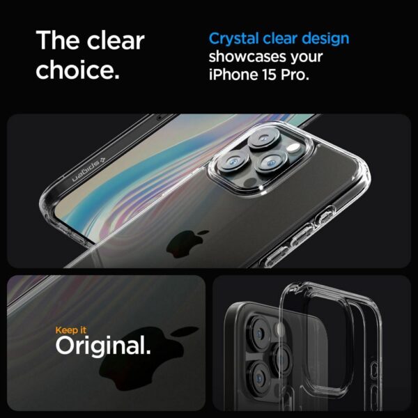 SPIGEN case ULTRA HYBRID for IPHONE 15 Pro space crystal