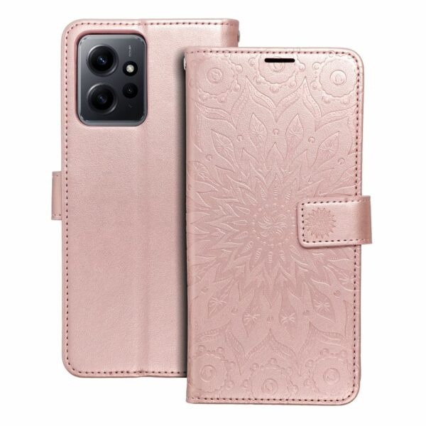 MEZZO Book case for XIAOMI Redmi Note 12 5G mandala rose gold