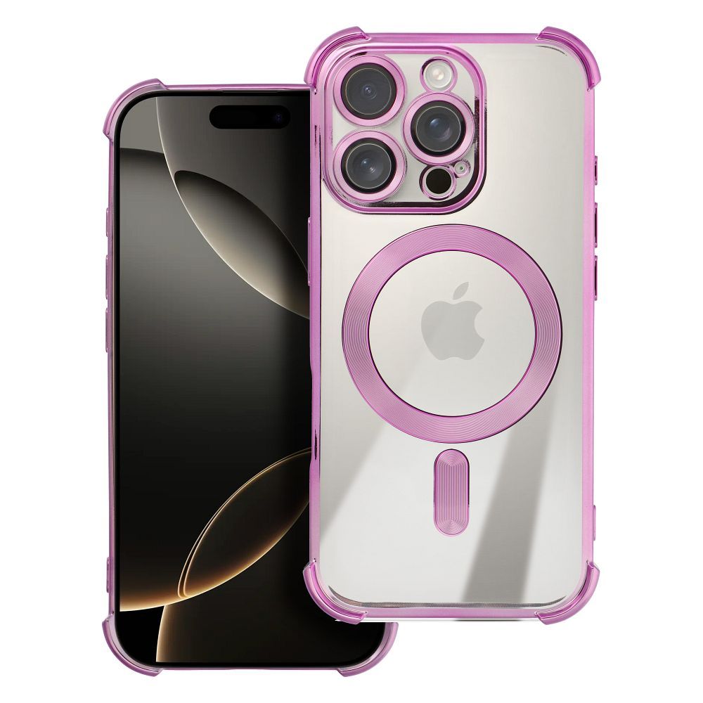 Case ANTISHOCK ELECTRO for IPHONE 16 Pro compatible with MagSafe pink