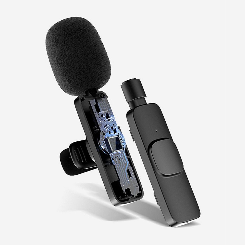 Wireless lavalier microphone Lightning double (2 in set) K1 black