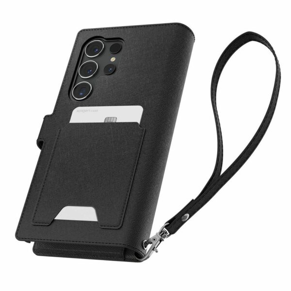 SPIGEN WALLET S Plus book for SAMSUNG S24 Ultra black