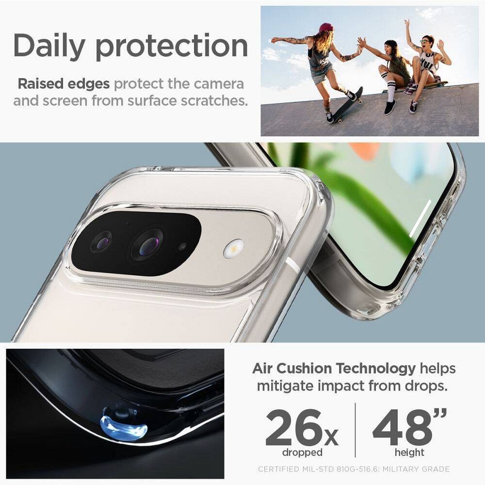 SPIGEN case ULTRA HYBRID for GOOGLE Pixel 9 / 9 Pro crystal clear