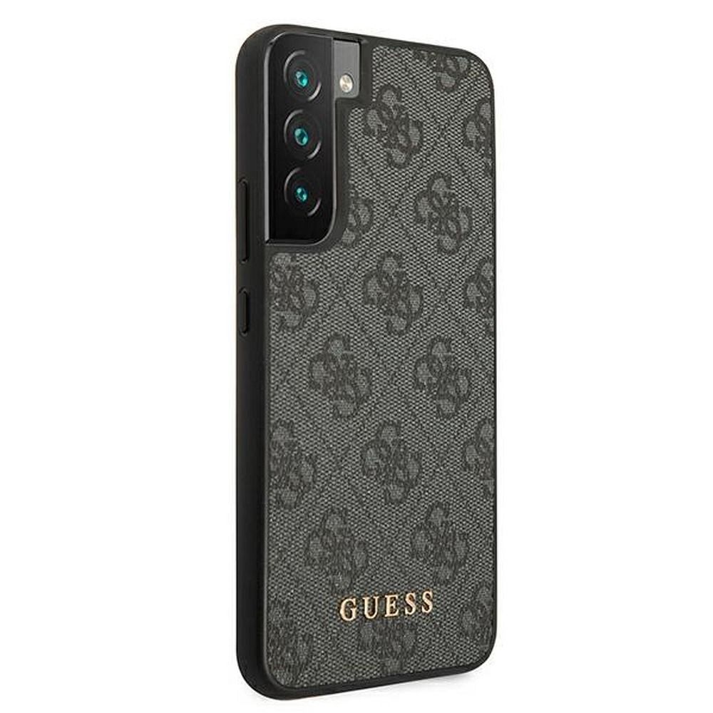 GUESS case for SAMSUNG S22 GUHCS22SG4GFGR (4G Metal Gold Logo) grey