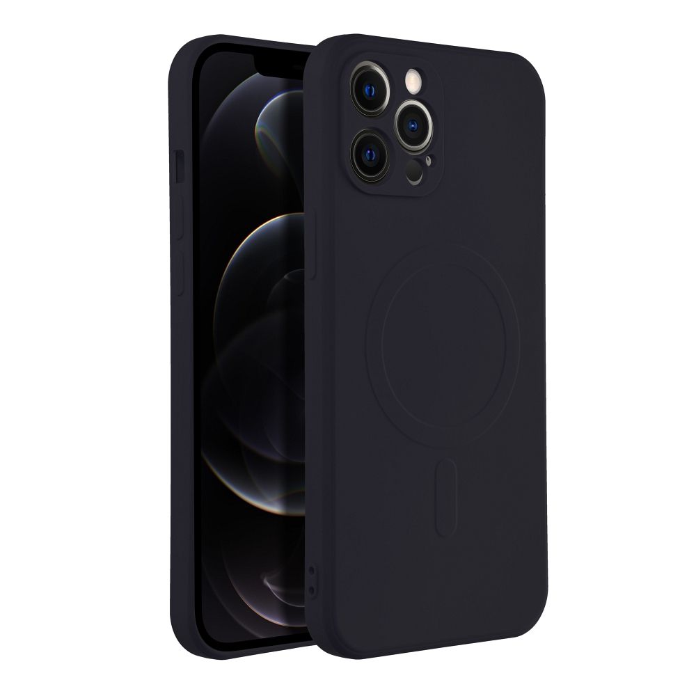 SILICONE MAG COVER case compatible with MagSafe for IPHONE 12 Pro Max black