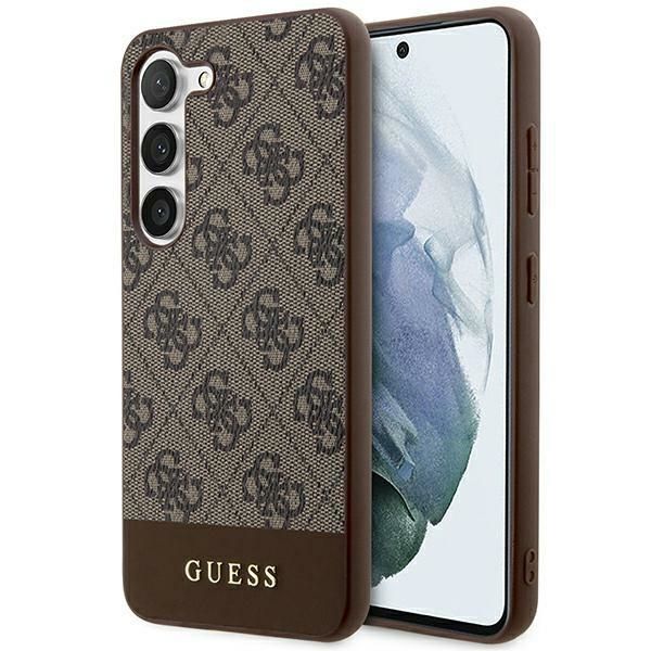 GUESS case for SAMSUNG S24 Plus GUHCS24MG4GLBR (4G Bottom Stripe) brown