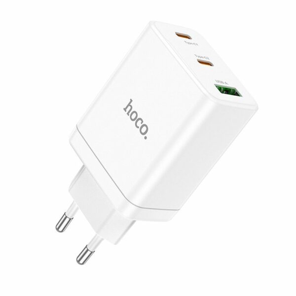 HOCO charger 2 x Type C + USB A PD QC3.0 3A 35W N33 white