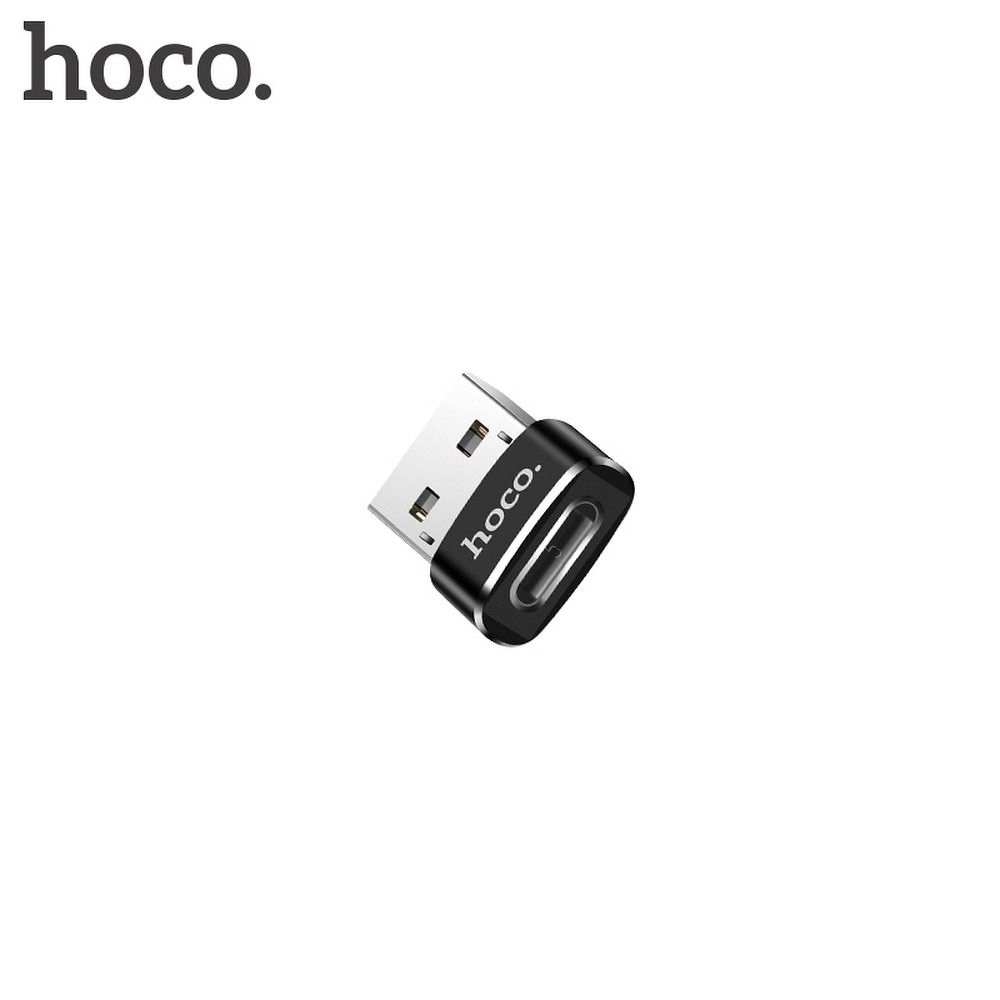 f27b2fe6cba1154ef68d114c7863c723 HOCO adapter OTG USB A (male) to Type C (female) UA6 black