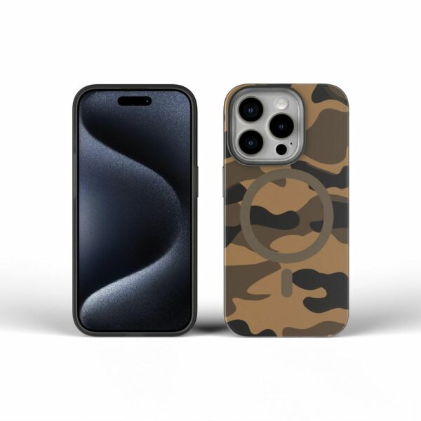 FORCELL F-PROTECT Levels with Dual Layer 4D technology, Military Drop-Test compatible for IPHONE 16 PRO desert camo