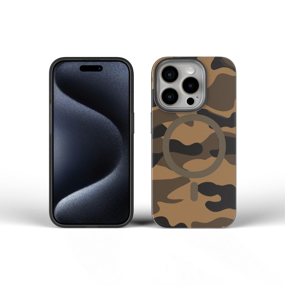 FORCELL F-PROTECT Levels with Dual Layer 4D technology, Military Drop-Test compatible for IPHONE 16 PRO desert camo