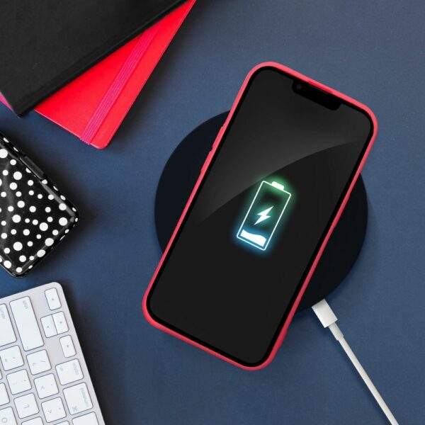 SILICONE case for IPHONE 15 Pro peach