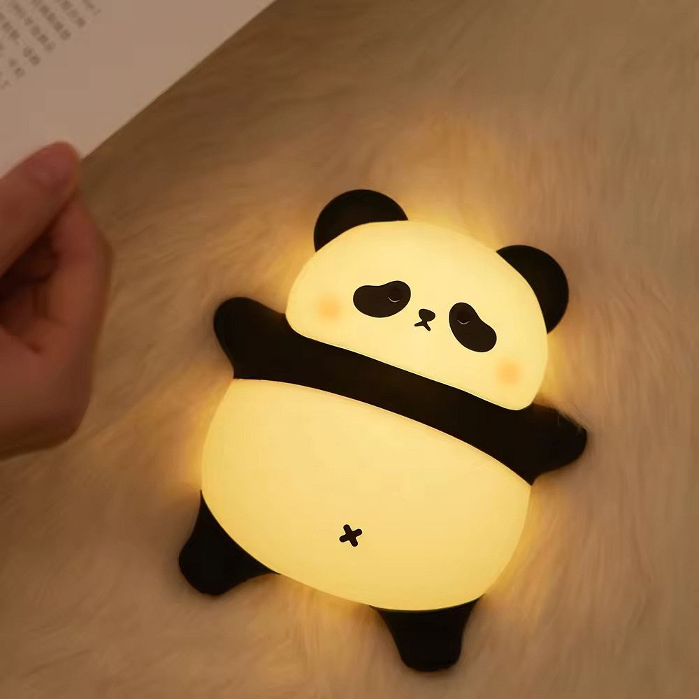 Table lamp bedside Sleeping panda Art Deco touch style