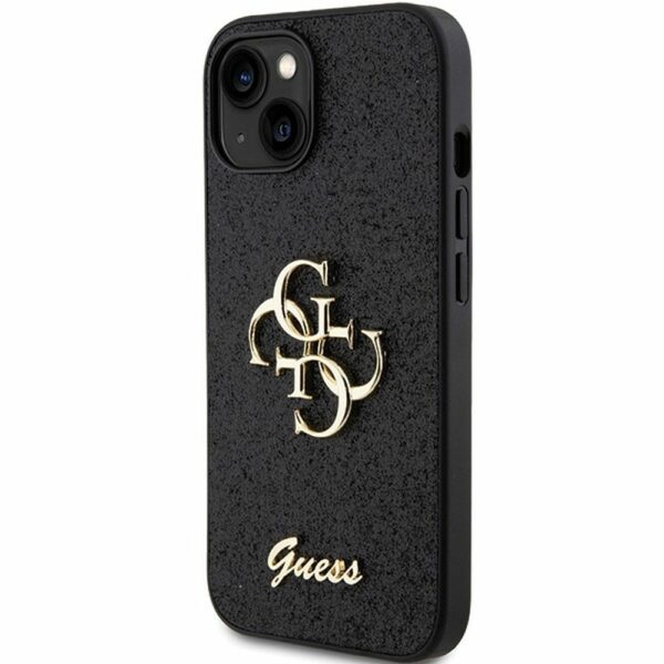 GUESS case for IPHONE 15 GUHCP15SHG4SGK (Fixed Glitter Big 4G) black