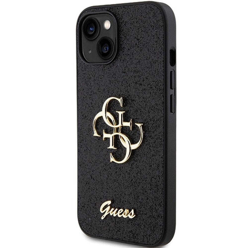 GUESS case for IPHONE 15 GUHCP15SHG4SGK (Fixed Glitter Big 4G) black