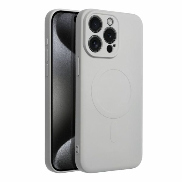 SILICONE MAG COVER case compatible with MagSafe for IPHONE 15 Pro Max titanium