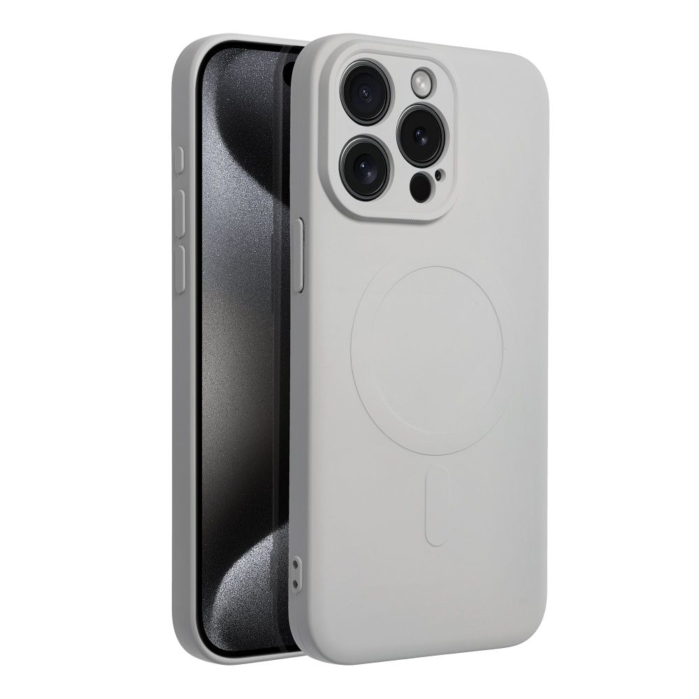 SILICONE MAG COVER case compatible with MagSafe for IPHONE 15 Pro Max titanium