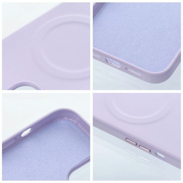 ROAR case LEATHER MAG compatible with MagSafe for IPHONE 15 Plus purple