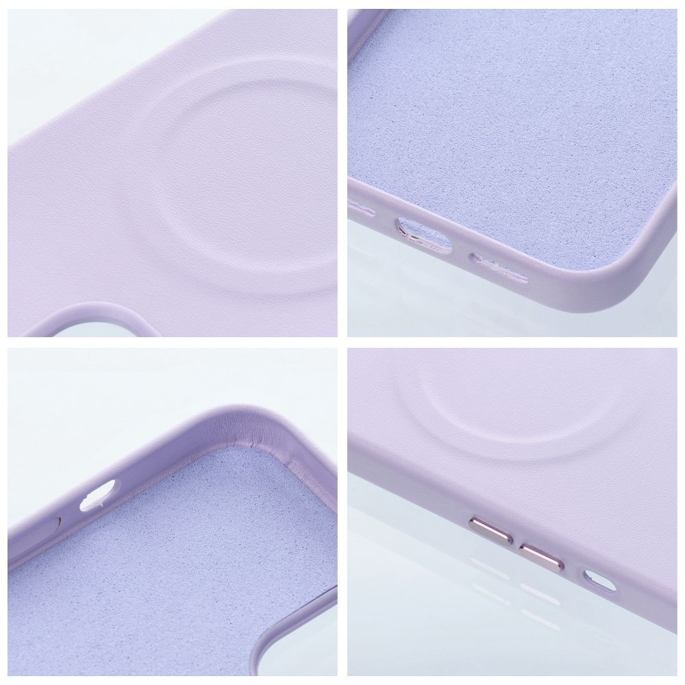 ROAR case LEATHER MAG compatible with MagSafe for IPHONE 15 Plus purple
