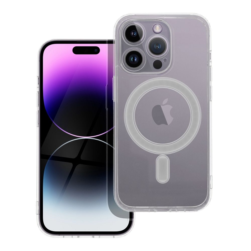 CLEAR MAG COVER case with camera protection compatible with MagSafe for IPHONE 14 Pro transparent