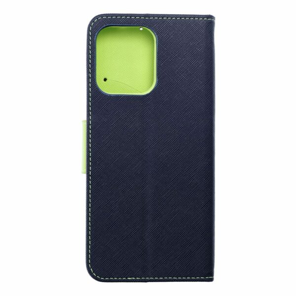 FANCY Book case for MOTOROLA MOTO G75 navy / lime