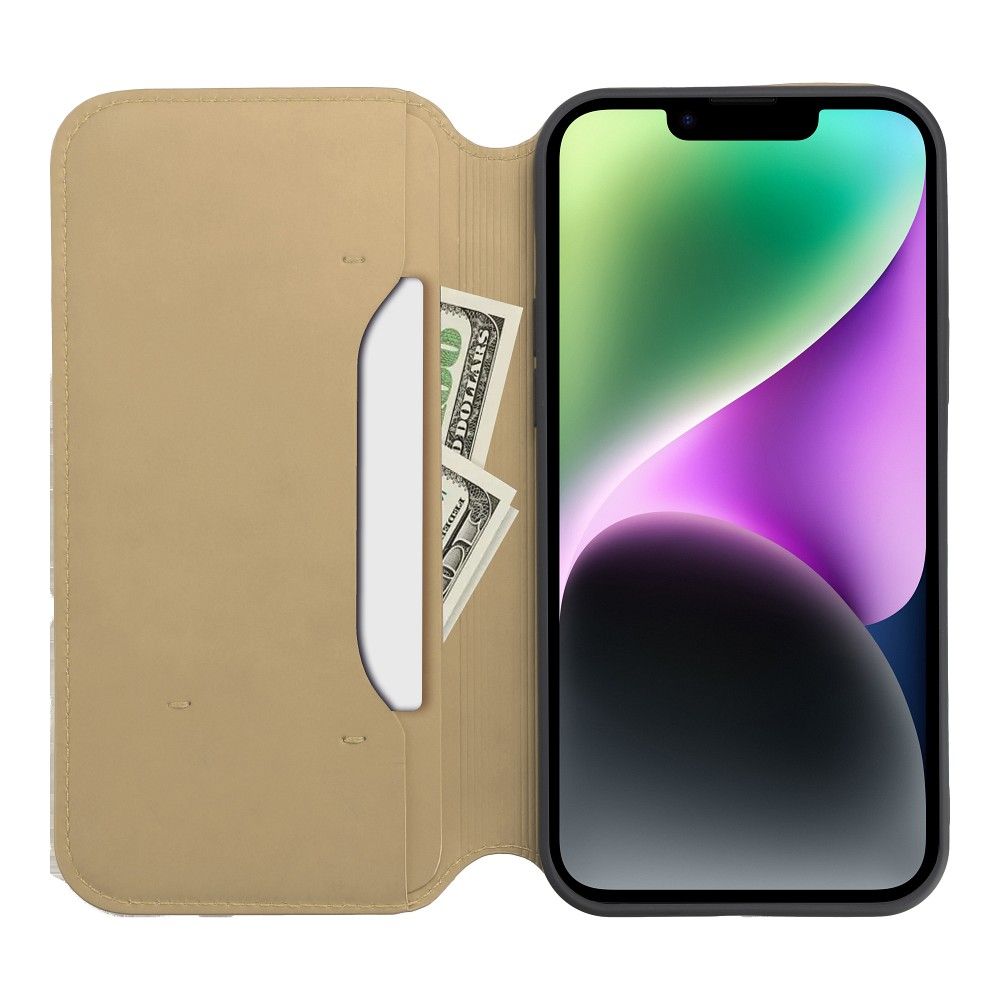 DUAL POCKET Book case for MOTOROLA G35 5G gold