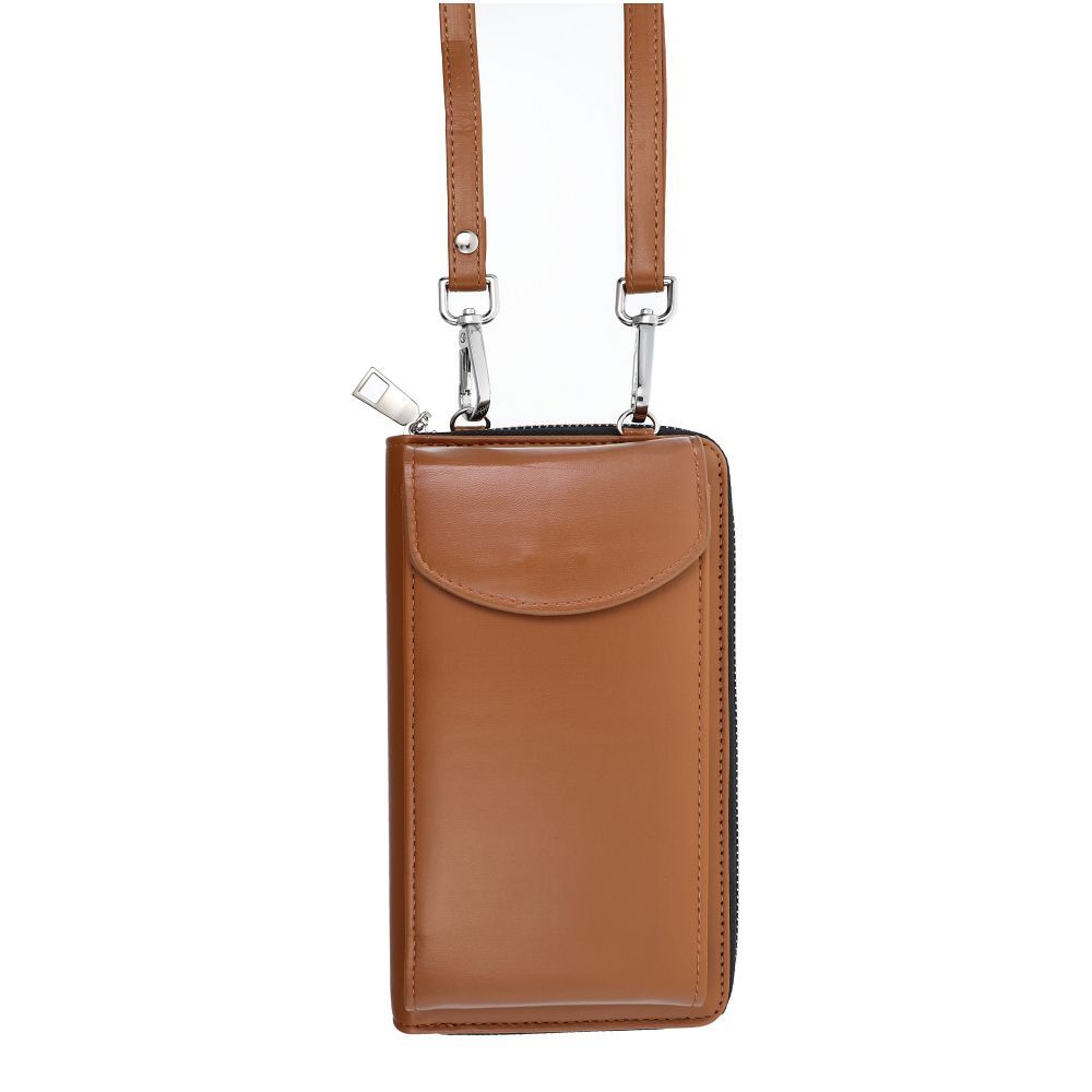 Stylish bag for mobile phone brown