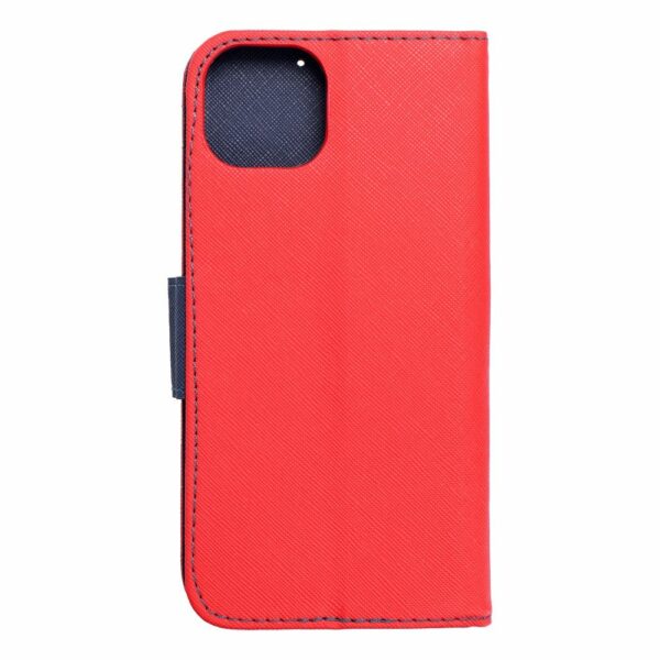 FANCY Book case for IPHONE 15 Plus red / navy