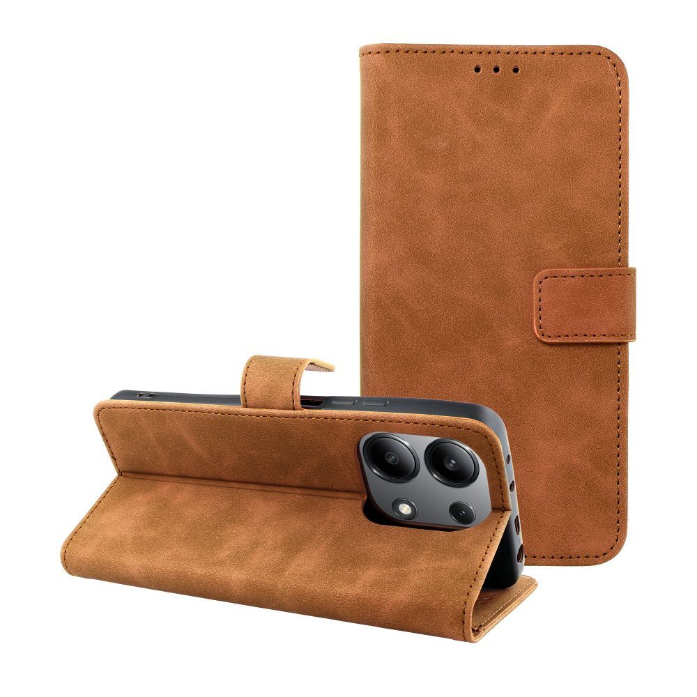 f61e8b392ac8c90b4b84300aed670b55 TENDER Book Case for XIAOMI Redmi Note 13 4G brown