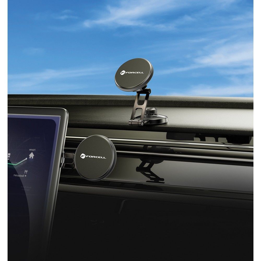 FORCELL F-GRIP IronSecure magnetic car holder for windshield / dashboard compatible with MagSafe black
