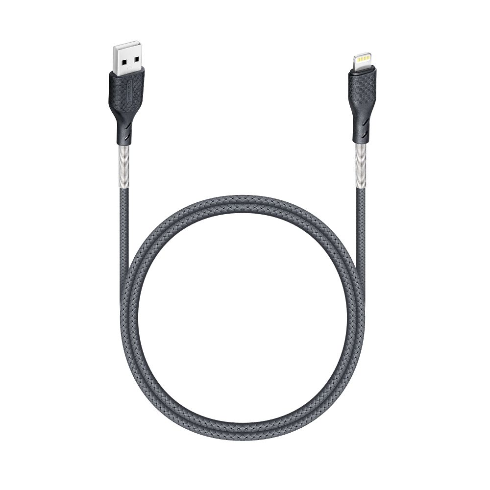 FORCELL F-ENERGY Carbon CB-01A cable USB A to Lightning 2,4A 12W 1 m black