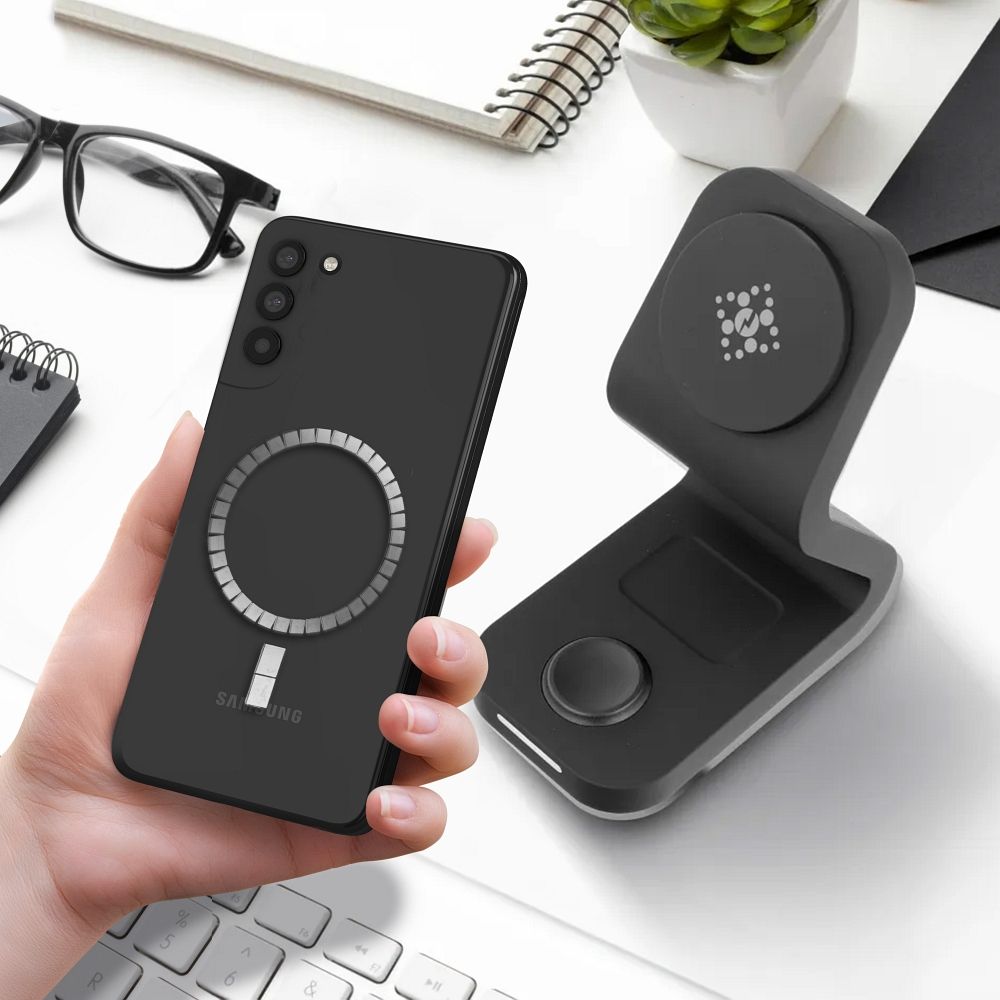 Universal round plate / magnet ring compatible with MagSafe and with stabilization