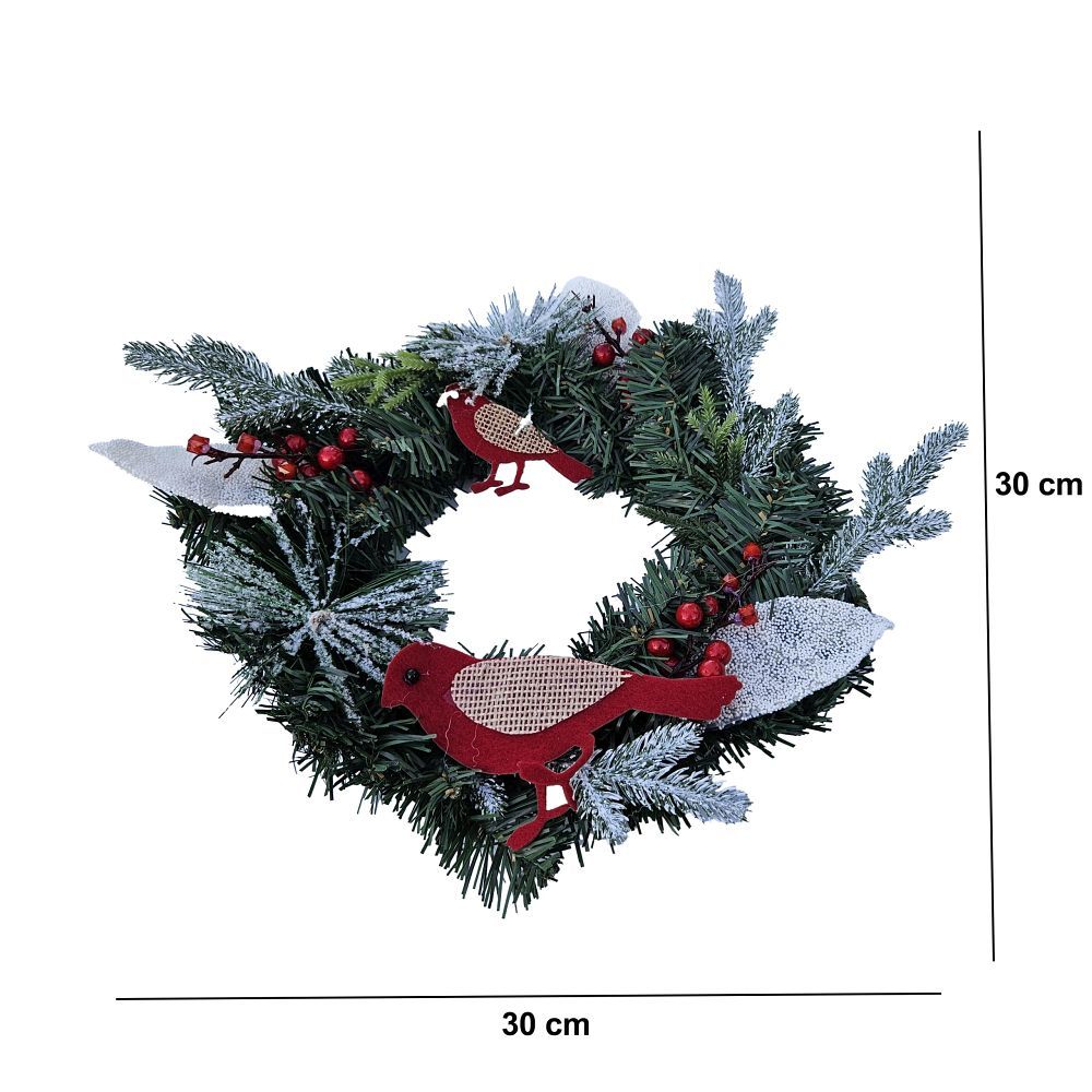 f7823af3468a92afd2fdba0a4fedbc09 Christmas wreath decoration 30 cm RC-K-512 green