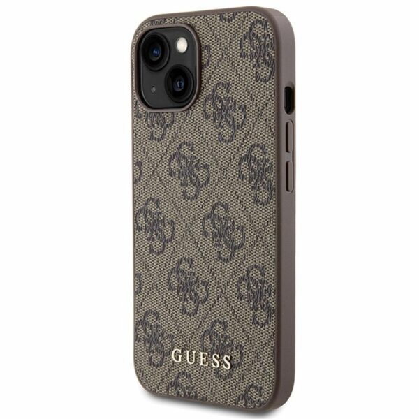 GUESS case for IPHONE 15 GUHCP15SG4GFBR (4G Metal Logo) brown