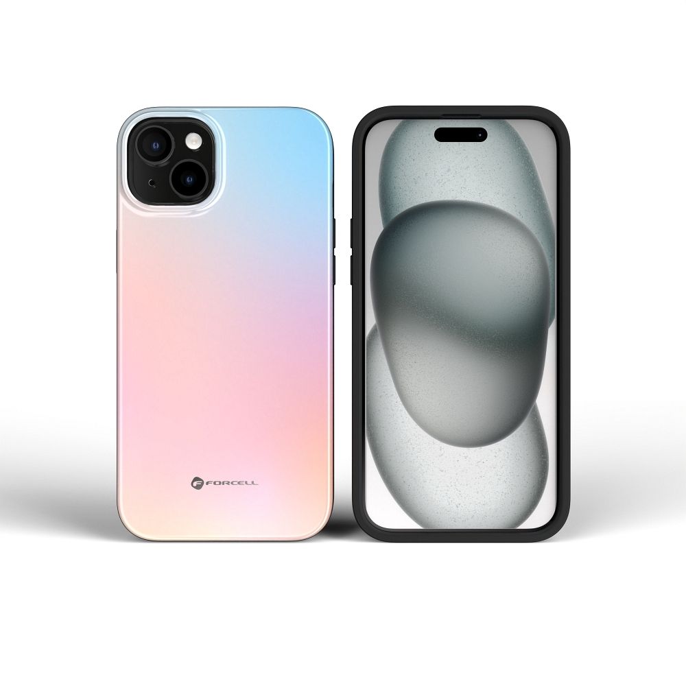 FORCELL F-PROTECT Mirage, Military Drop-Tested case compatible with MagSafe for IPHONE 15 PRO MAX pinky blue