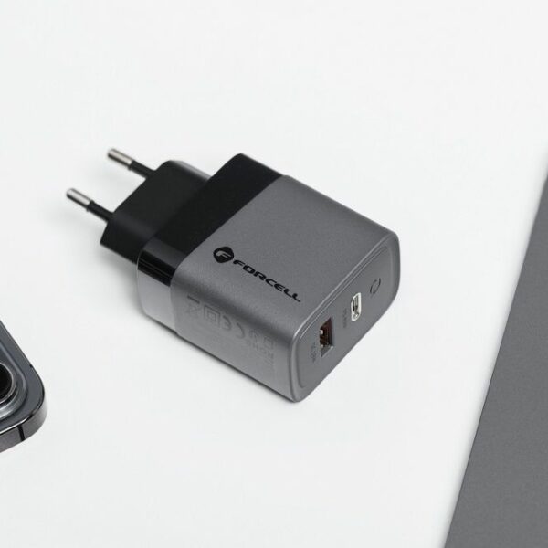 FORCELL F-ENERGY GaN VT-39 travel charger Type C + USB A PD QC4.0 4A 45W gray