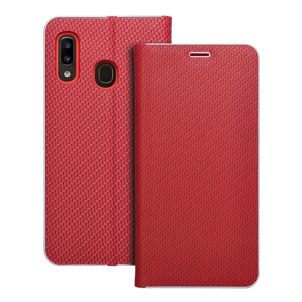 f8dff808c9014a1b5e1e61c173d5db24 LUNA Book Carbon for SAMSUNG A20e red
