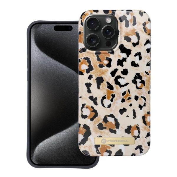 FORCELL F-PROTECT Mirage case compatible with MagSafe for IPHONE 15 Pro Max wild panther