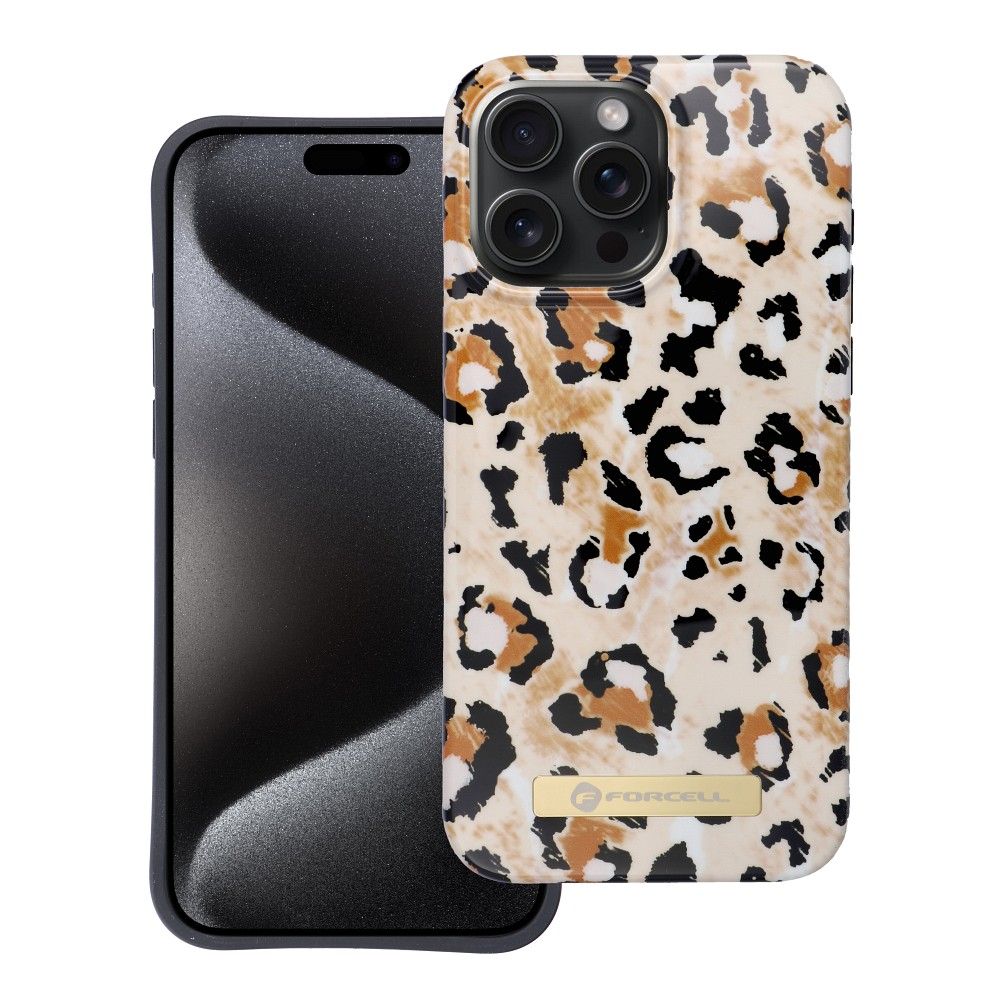 FORCELL F-PROTECT Mirage case compatible with MagSafe for IPHONE 15 Pro Max wild panther