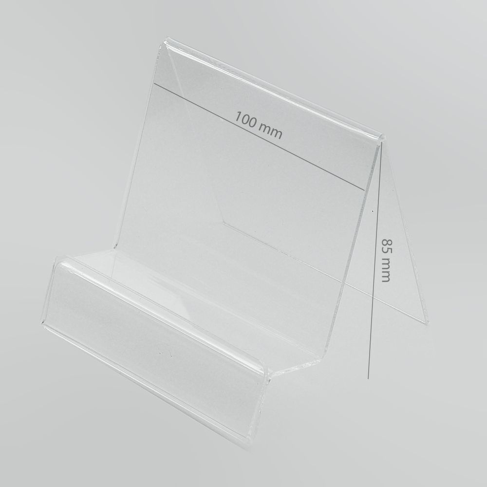 Plexi Vertical Holder / phone tablet stand with Place for Price (Navi/Tablet)