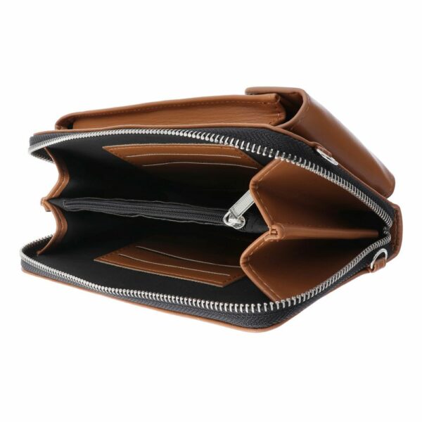 Stylish bag for mobile phone brown