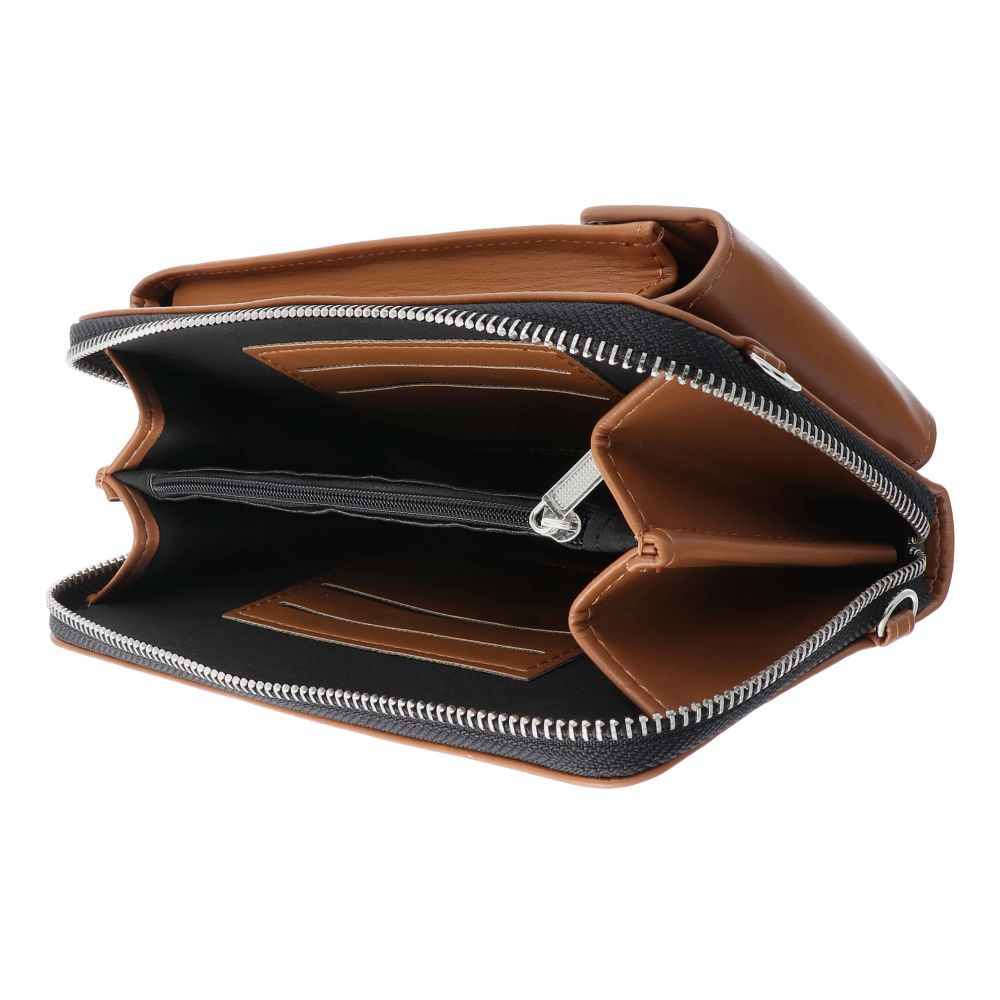 Stylish bag for mobile phone brown