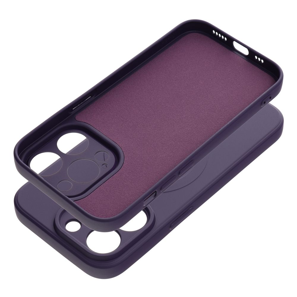 SILICONE MAG COVER case compatible with MagSafe for IPHONE 14 Pro dark purple