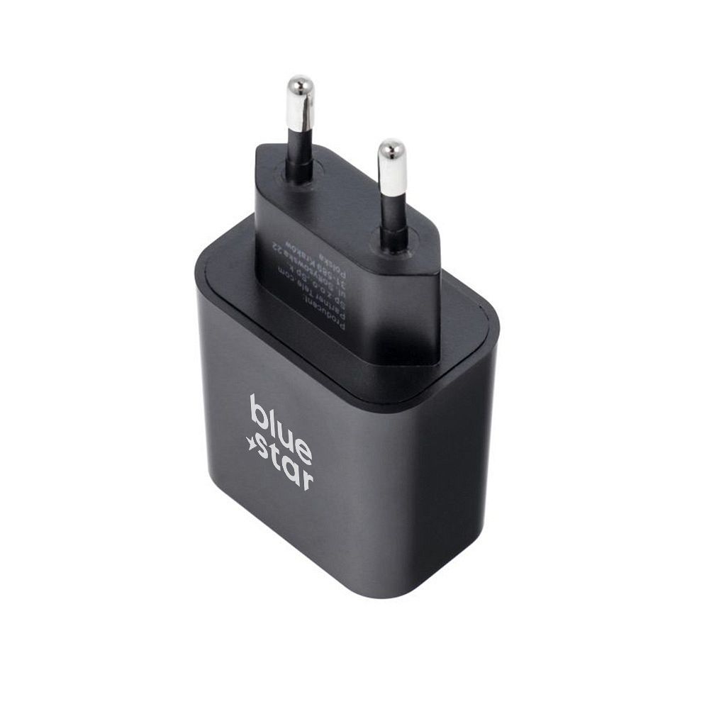 BLUE STAR travel charger Type C + cable Type C to Type C PD QC4.0 3A 25W TFB-TC-25WPD black