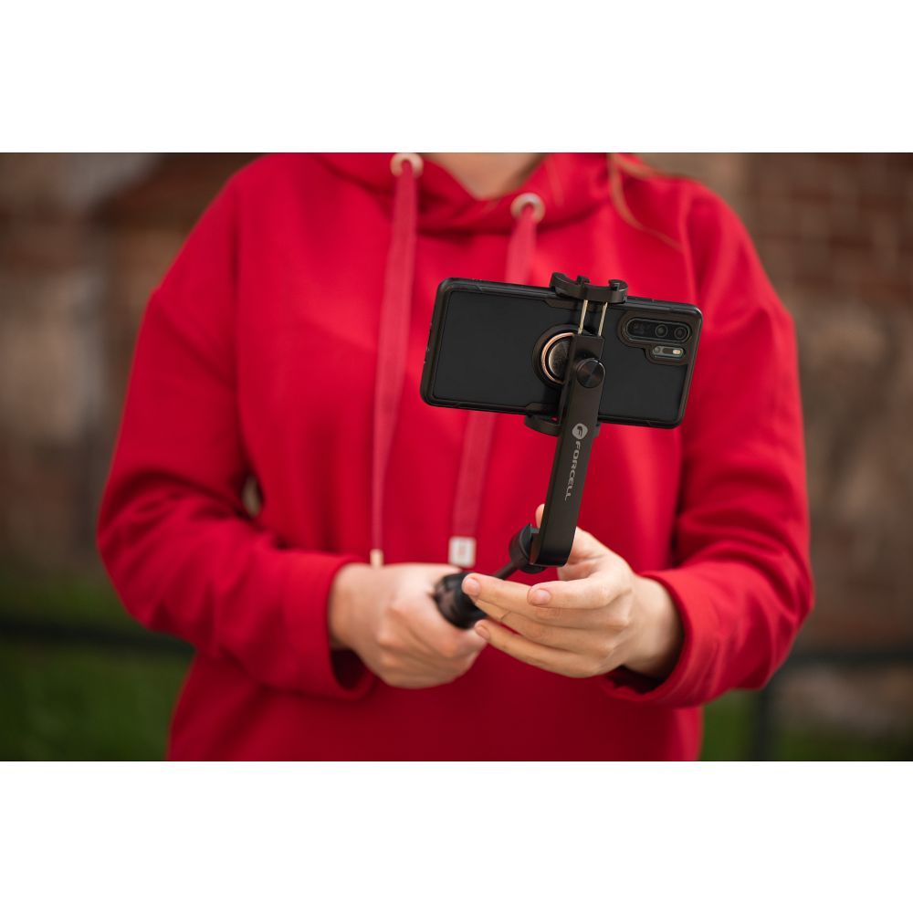 FORCELL F-GRIP S70M selfie stick with wireless remote control tripod black