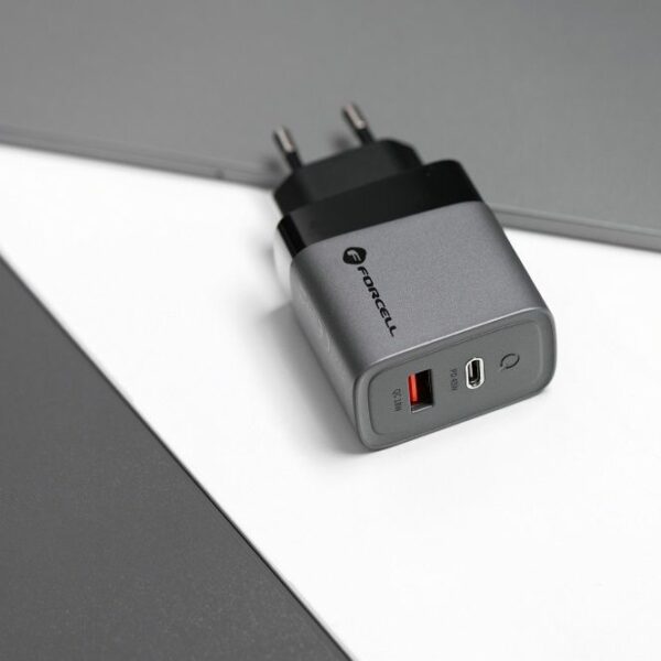FORCELL F-ENERGY GaN VT-39 travel charger Type C + USB A PD QC4.0 4A 45W gray