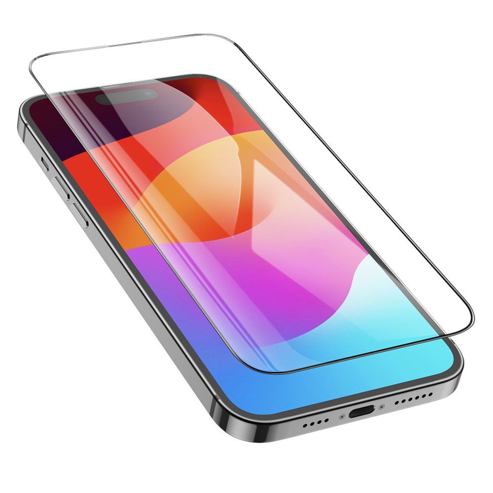 HOCO tempered glass HD 5D Guardian shield (SET 10in1) - for iPhone 15 Pro black (G14)