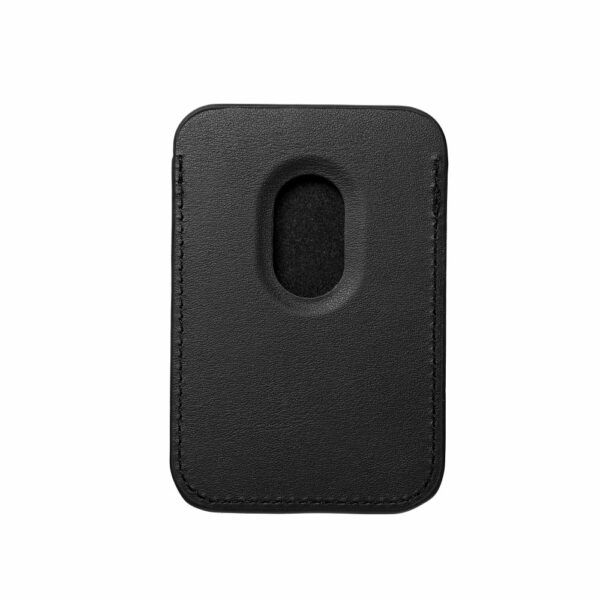 LEATHER MAG WALLET compatible with MagSafe black